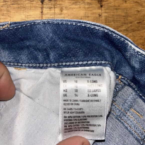American Eagle Jeans Size 10 Curvy Hi Rise Jegging Next Level Stretch - Picture 7 of 7